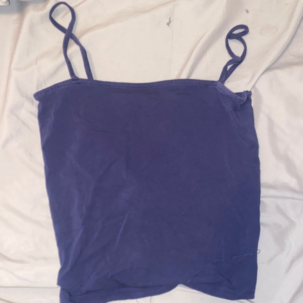 Navy blue crop top